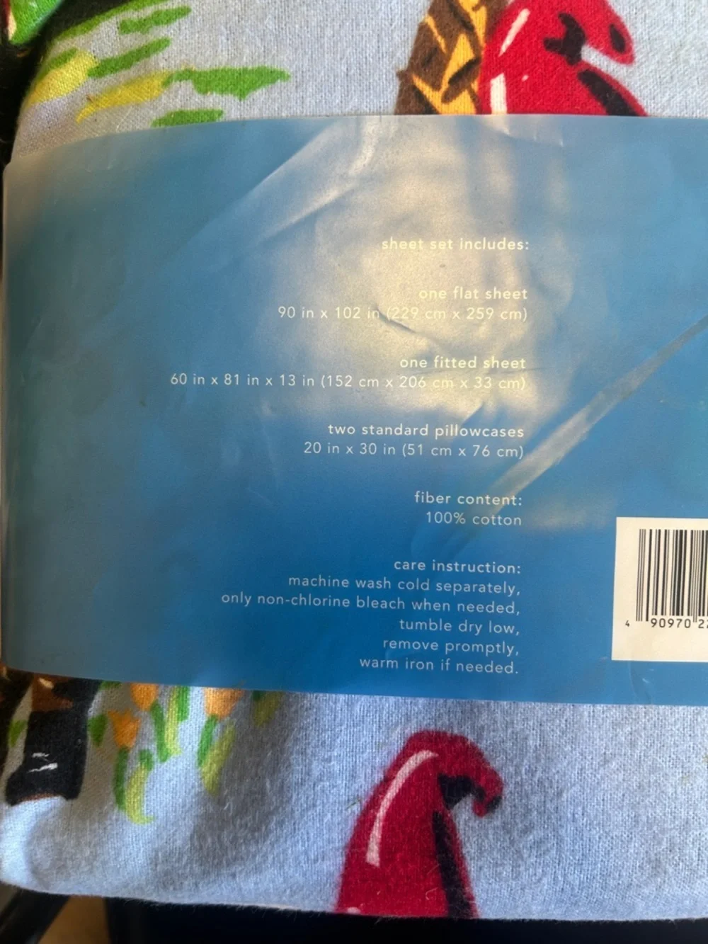 Title: Nick & Nora Knome Flannel Sheet Set Queen Cozy Winter Bedding